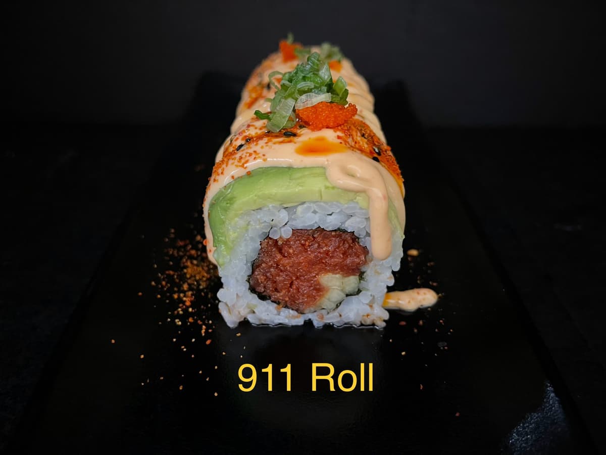 sushi rolls with chopsticks